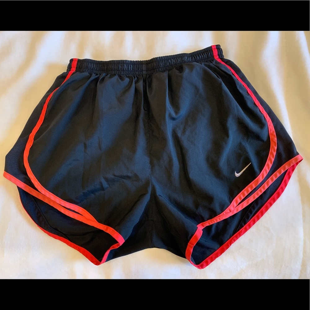 Nike Dri Fit Running Shorts - Black and Red